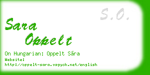 sara oppelt business card